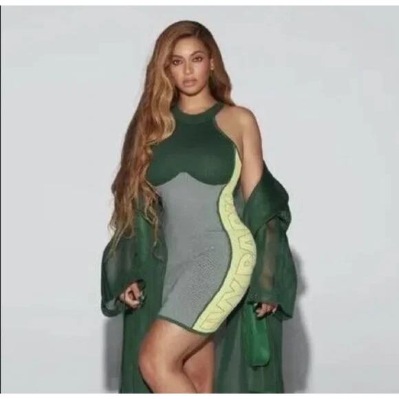 Adidas x Ivy Park Knit Logo Bodycon Dress - Picture 1 of 13